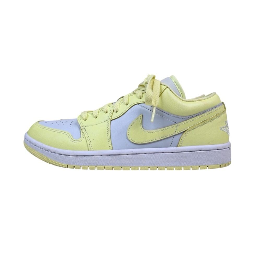 Nike Womens 10.5 Air Jordan 1 Low Running Sneaker in Lemonade Yellow